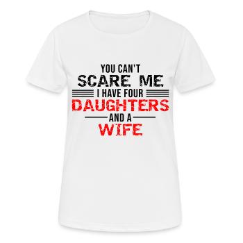 QUATRE FILLES - T-shirt respirant Femme - blanc - Devant - AI Model Female 172 dark (172cm)