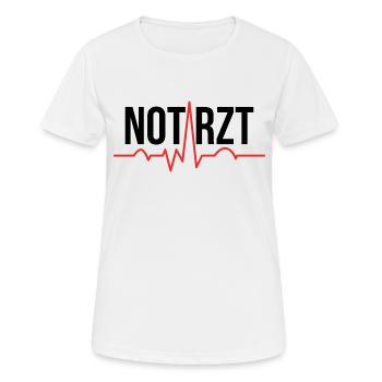 Notarzt puls Geschenk Krankenwagen Medizin - Frauen T-Shirt atmungsaktiv - Weiß - Vorne - AI Model Female 172 dark (172cm)