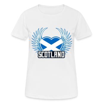 Schottland - Frauen T-Shirt atmungsaktiv - Weiß - Vorne - AI Model Female 172 dark (172cm)