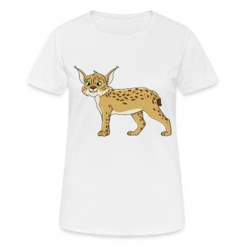 Luchs - Frauen T-Shirt atmungsaktiv - Weiß - Vorne - AI Model Female 172 dark (172cm)