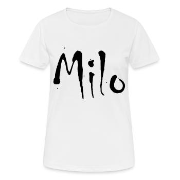 milo - Frauen T-Shirt atmungsaktiv - Weiß - Vorne - AI Model Female 172 dark (172cm)