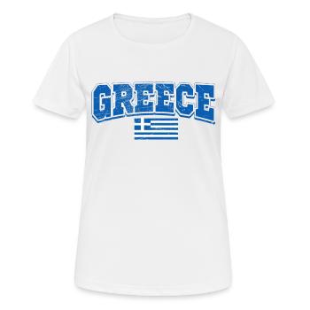 Griechenland - Frauen T-Shirt atmungsaktiv - Weiß - Vorne - AI Model Female 172 dark (172cm)