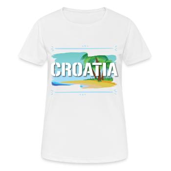 Croatia - Frauen T-Shirt atmungsaktiv - Weiß - Vorne - AI Model Female 172 dark (172cm)