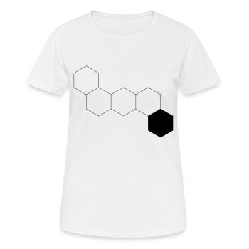Raute - Frauen T-Shirt atmungsaktiv - Weiß - Vorne - AI Model Female 172 dark (172cm)