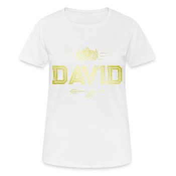 David - Women's Breathable T-Shirt - white - Front - AI Model Female 172 dark (172cm)