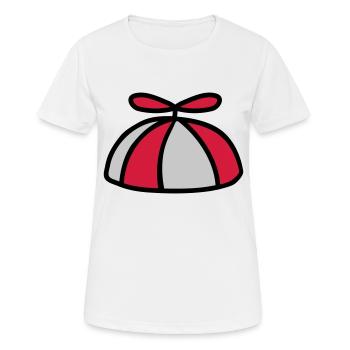 Colorful propeller cap wind turbine hat - Women's Breathable T-Shirt - white - Front - AI Model Female 172 dark (172cm)