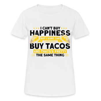 Taco Tacos Mexicain Fast Food Cadeau - T-shirt respirant Femme - blanc - Devant - AI Model Female 172 dark (172cm)