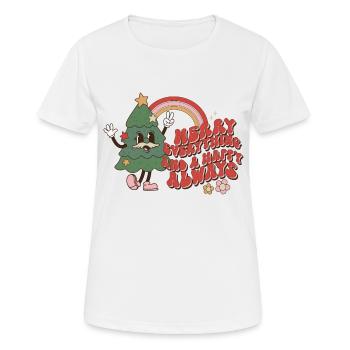 Lustiger Spruch Weihnachten Retro Weihnachtslied - Frauen T-Shirt atmungsaktiv - Weiß - Vorne - AI Model Female 172 dark (172cm)