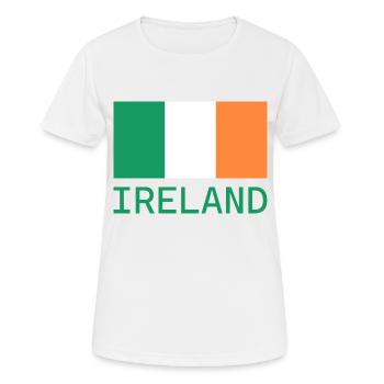 Irlande - T-shirt respirant Femme - blanc - Devant - AI Model Female 172 dark (172cm)
