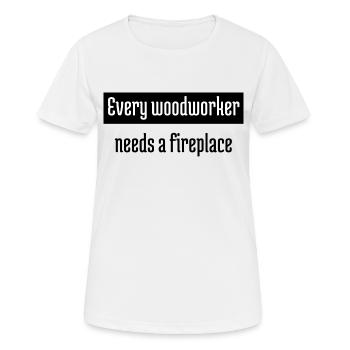 Birthday Union Carpenter Safety Helmet Joke - Women's Breathable T-Shirt - white - Front - AI Model Female 172 dark (172cm)