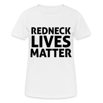 Redneck America Matters Land Western USA Männer - Frauen T-Shirt atmungsaktiv - Weiß - Vorne - AI Model Female 172 dark (172cm)