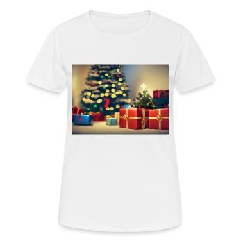 Weihnachtsgeschenke - Frauen T-Shirt atmungsaktiv - Weiß - Vorne - AI Model Female 172 dark (172cm)