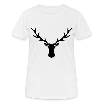 Deer - Women's Breathable T-Shirt - white - Front - AI Model Female 172 dark (172cm)
