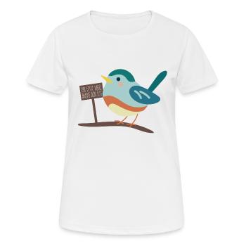 Dicker Vogel - Frauen T-Shirt atmungsaktiv - Weiß - Vorne - AI Model Female 172 dark (172cm)