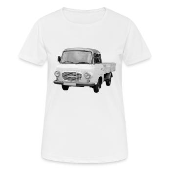 Barkas B1000 Transporteur de camions GDR Ostalgie Oldtimer - T-shirt respirant Femme - blanc - Devant - AI Model Female 172 dark (172cm)