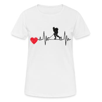 Eishockey Wintersport Geschenk Eishockeyteam - Frauen T-Shirt atmungsaktiv - Weiß - Vorne - AI Model Female 172 dark (172cm)