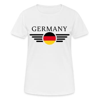 Allemagne - T-shirt respirant Femme - blanc - Devant - AI Model Female 172 dark (172cm)