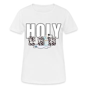Milch - Kuh - Frauen T-Shirt atmungsaktiv - Weiß - Vorne - AI Model Female 172 dark (172cm)