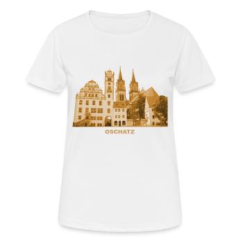 Église de la mairie d’Oschatz Saint-Egidien Saxe - T-shirt respirant Femme - blanc - Devant - AI Model Female 172 dark (172cm)