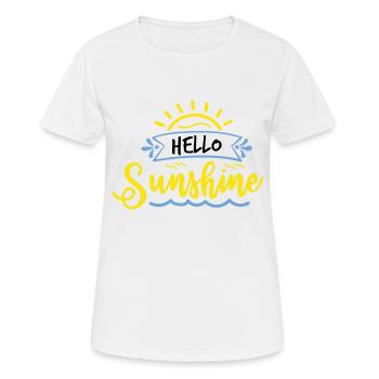 HALLO SONNENSCHEIN - Frauen T-Shirt atmungsaktiv - Weiß - Vorne - AI Model Female 172 dark (172cm)