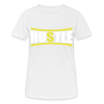 Hustle Spruch - Frauen T-Shirt atmungsaktiv - Weiß - Vorne - AI Model Female 172 dark (172cm)