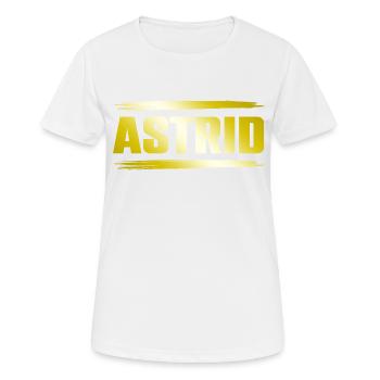 Astrid - Frauen T-Shirt atmungsaktiv - Weiß - Vorne - AI Model Female 172 dark (172cm)