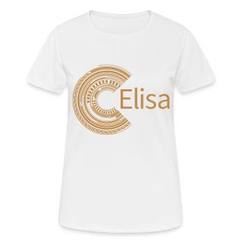 Pour Elisa - T-shirt respirant Femme - blanc - Devant - AI Model Female 172 dark (172cm)