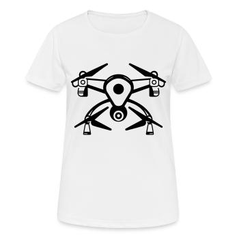 Drohne - Frauen T-Shirt atmungsaktiv - Weiß - Vorne - AI Model Female 172 dark (172cm)