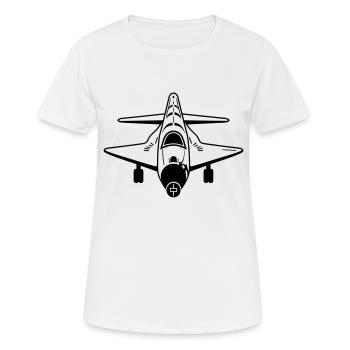 Avion de chasse - T-shirt respirant Femme - blanc - Devant - AI Model Female 172 dark (172cm)