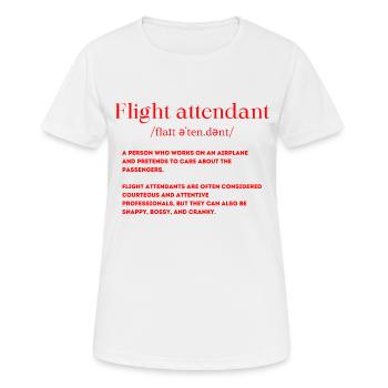 Flugbegleiter Definition - Frauen T-Shirt atmungsaktiv - Weiß - Vorne - AI Model Female 172 dark (172cm)