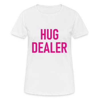 Hug Dealer - Hug - Hug - Women's Breathable T-Shirt - white - Front - AI Model Female 172 dark (172cm)