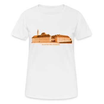 Weltenburg Kloster Donau Kehlheim Niederbayern - Frauen T-Shirt atmungsaktiv - Weiß - Vorne - AI Model Female 172 dark (172cm)
