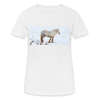 La jument de trait - T-shirt respirant Femme - blanc - Devant - AI Model Female 172 dark (172cm)