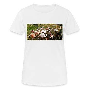 Flamingos - Frauen T-Shirt atmungsaktiv - Weiß - Vorne - AI Model Female 172 dark (172cm)