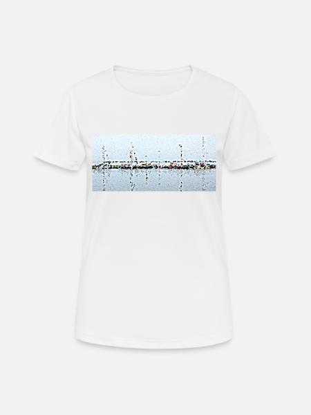 Boats and their reflection - Women's Breathable T-Shirt - white