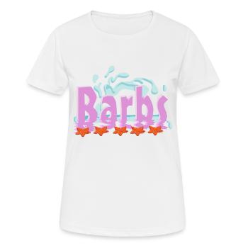 Barbs - Spitzname - Frauen T-Shirt atmungsaktiv - Weiß - Vorne - AI Model Female 172 dark (172cm)