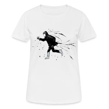 Theo street art - Women's Breathable T-Shirt - white - Front - AI Model Female 172 dark (172cm)