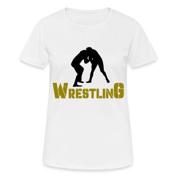 wrestling - Frauen T-Shirt atmungsaktiv - Weiß - Vorne - AI Model Female 172 dark (172cm)