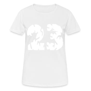 Maillot 23 numéros - T-shirt respirant Femme - blanc - Devant - AI Model Female 172 dark (172cm)
