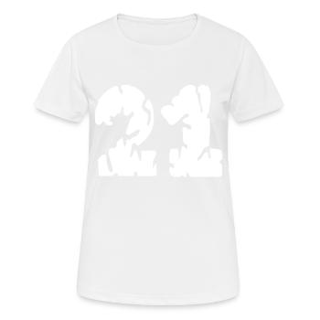 Maillot 21 numéros - T-shirt respirant Femme - blanc - Devant - AI Model Female 172 dark (172cm)