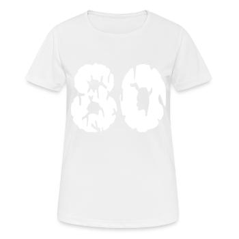 80 Zahl Trikot - Frauen T-Shirt atmungsaktiv - Weiß - Vorne - AI Model Female 172 dark (172cm)