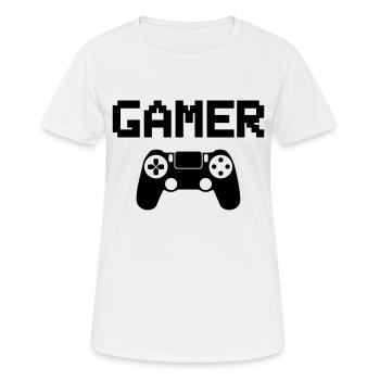 joueur - T-shirt respirant Femme - blanc - Devant - AI Model Female 172 dark (172cm)