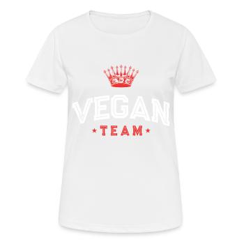 Vegan Team - Frauen T-Shirt atmungsaktiv - Weiß - Vorne - AI Model Female 172 dark (172cm)