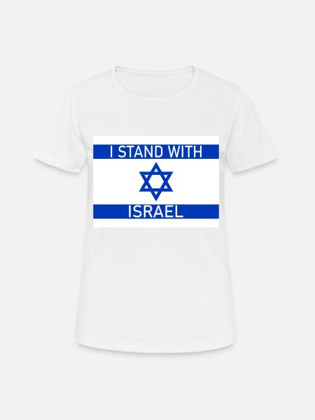 I STAND WITH - Frauen T-Shirt atmungsaktiv - Weiß