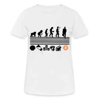 Bitcoin-Entwicklung - Frauen T-Shirt atmungsaktiv - Weiß - Vorne - AI Model Female 172 dark (172cm)
