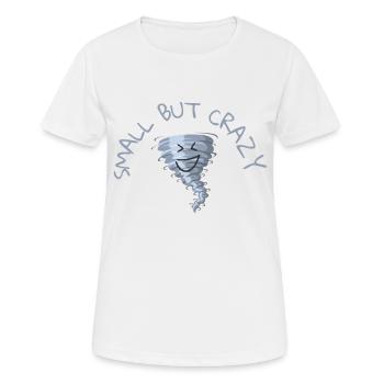 Klein aber fein - Frauen T-Shirt atmungsaktiv - Weiß - Vorne - AI Model Female 172 dark (172cm)