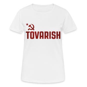 Tovarish - T-shirt respirant Femme - blanc - Devant - AI Model Female 172 dark (172cm)