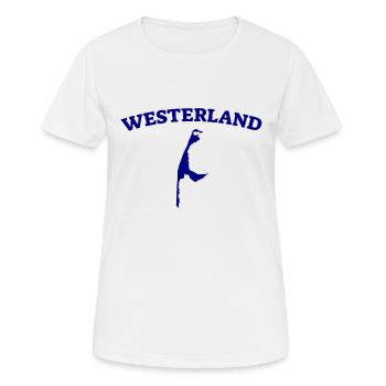 Westerland - Sylt - North Sea - Anchor - Seagull - Island - Women's Breathable T-Shirt - white - Front - AI Model Female 172 dark (172cm)