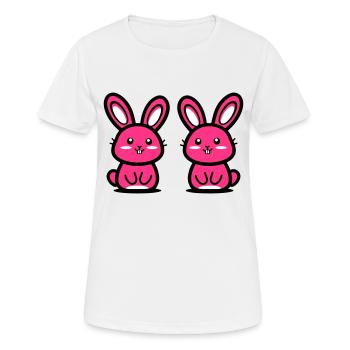 Lapin de Pâques Pâques - T-shirt respirant Femme - blanc - Devant - AI Model Female 172 dark (172cm)