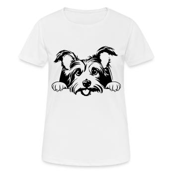 Petit Terrier - T-shirt respirant Femme - blanc - Devant - AI Model Female 172 dark (172cm)